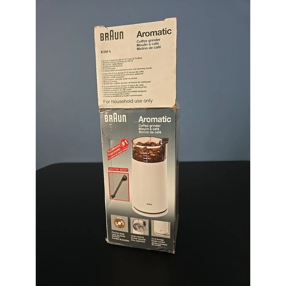 Vintage BRAUN Aromatic COFFEE SPICE Grinder Gourmet Edition KSM4